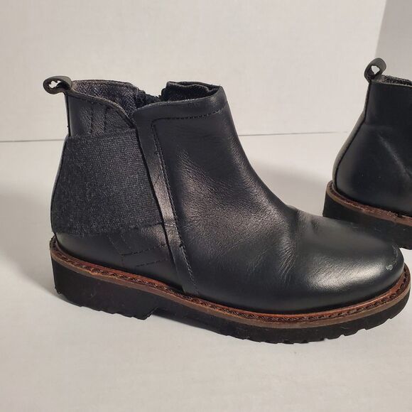 Zara Boys Leather Black Boots. Size 30 EU. SKU# B-14 - Picture 3 of 16